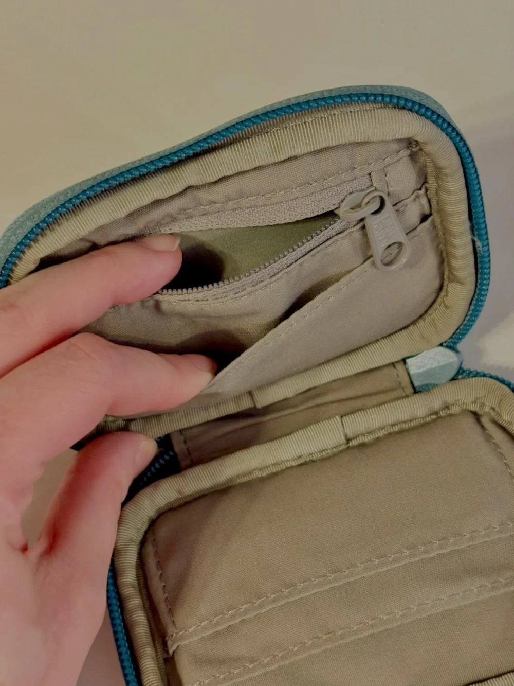 Fjallraven Kanken Teal Wallet Card Holder Change Bad ID Holder Zip Around Preppy